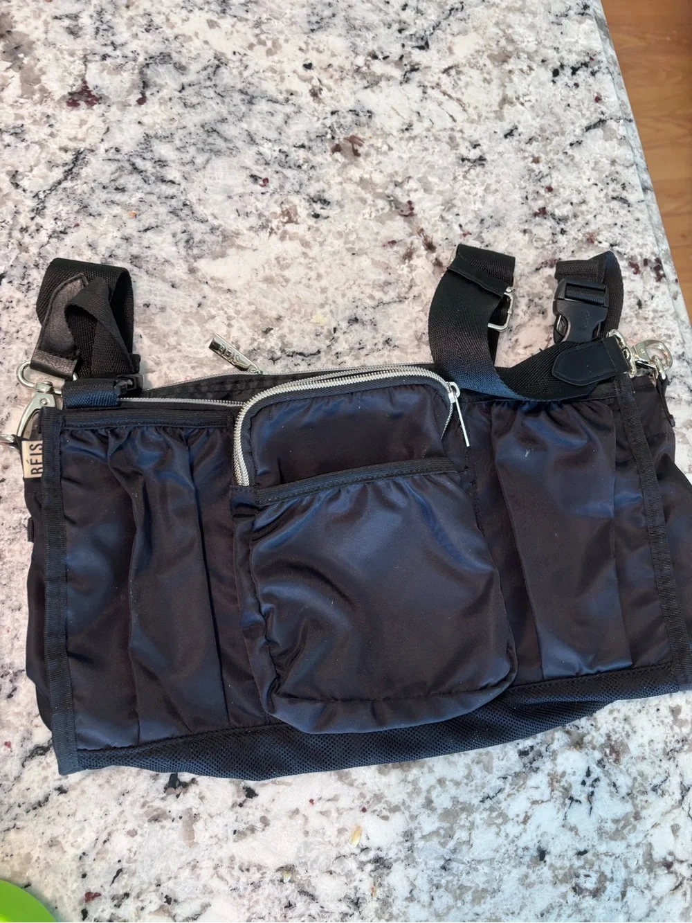 BEIS Black Stroller Organizer with Bottle Holders